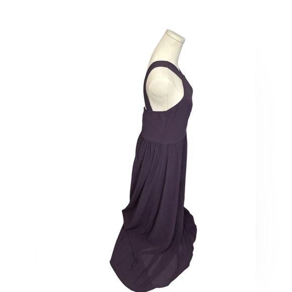 Lulu's Women's Air of Romance Dusty Purple Chiffon Long Halter Formal Dress M - Picture 3 of 10